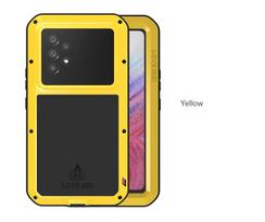 Lovemei Powerful 360 Armor Heavy Duty Metal Tank Protection Waterproof Case For Samsung Galaxy A53 A54 A34 A52 A72 A71 A51 Cover Galaxy A42 5G&Original Packaging geltona