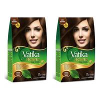 Dabur Vatika Henna Hair Henna Dark Brown 10g 6 Pouches 2 Packs - Dye black