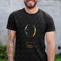 Daft Punk - Unique Casual Fun Crazy Neutral Classic Short-Sleeved T-Shirt for Both Men and Wome L black