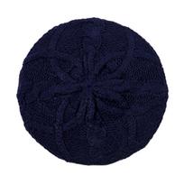 Women S Fashion Knit Beret Hat Warm Casual Autumn Winter Hat One Size tamsiai mėlyna spalva