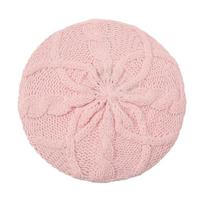 Women S Fashion Knit Beret Hat Warm Casual Autumn Winter Hat One Size rožinė