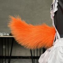 Judantis Uodegos Cosplay Uodega Realistiškas Plaukuotas Reguliuojama Katės Uodega Elektrinė Plaukuota Uodega Vaikų Šalis oranžinė
