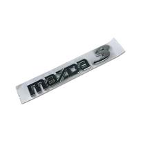 skirta Mazda 3 logotipui Plastikinis automobilio priekinės bagažinės emblema Vairo rato ženklelis 3D kėbulo keičiama lipdukas Galinės uodegos apdailos dekoracija gray