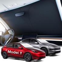 Sunshades For Tesla Model 3 Sunroof Highland 2026 Model Y 2020-26 Ice Cloth Buckle Sun Pare Glass Front Rear Skylight AccessoryWindshield Sunshades 1 Windshield M3 MY black