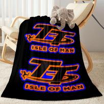 Isle Man Tt Course Map Blanket Ultra-Soft Great for Office Sofa Livingroom Four Seasons Multipurpose Modern Style Birthday Christmas Gift Blanket 80cmx120cm