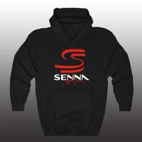 Hoodie-Laisvalaikio megztinis su gobtuvu Ayrton Senna lenktynių trasa XXXL white