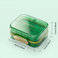 Portable Waterproof Sealed Medicine Box Pills Transparent Medicine Box Pill Tablet Storage Box Medicine Storage Box žalia