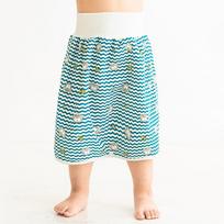 Figo Waterproof Toddler Training Skirt – Washable, Leakproof Diaper Pocket for Infants & Toddlers. M (0-5 years) blue