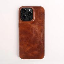 Business Genuine Leather Case for iPhone 16 Pro Max 14 13ProMax 12 11 Magnetic Magsafe Premium Cowhide Phone Cover Back Coque For iPhone 17&Genuine Leather brown