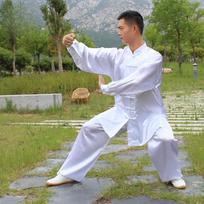 2026 Yu Cheng Tai Chi kostiumas: Vyriškas ir moteriškas treniruočių ir varžybų komplektas pavasario-vasaros pratimams ir Vushu 180 - Triple Extra Large white
