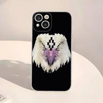 M-MARCELO B-BURLON Skaidrus telefono dėklas IPhone 16 15 14 13 12 11 Pro Max Plus minkštas dangtelis iPhone 16 white