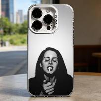 L-Lana Del Rey S-Singer White Shockproof Phone Case For iPhone 16,15,14,13,12,11,Pro,XS,Max,Plus,Mini,SE iPhone17Pro white