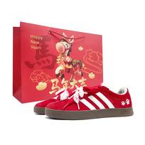 Adidas VL COURT 2.0 Red Cat Paw Synthetic Leather, Split Cow Leather Coverage Abrasion Resistant Low top JS3003(Team1118-) 38 red