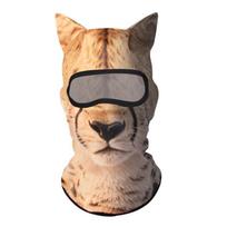 3D Kačių rašto Balaklava Veido Kaukė Kepurė Važiavimui dviračiu Bėgimui Užtikrinanti kvėpavimą ir patogią Lauko Sportui beige