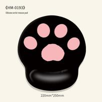 Non-Slip Cat Paw 3D Wrist Rest Mouse Pad for Office, Cute Small Size with Customizable Images pink