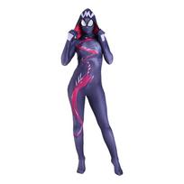 Klasikinis moteriškas Žmogaus-voro Zentai Cosplay kostiumas – prigludęs pilno kūno kombinezonas su kauke, Helovino ir scenos pasirodymams L blue
