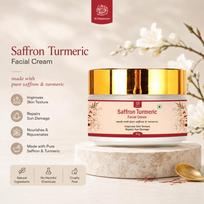 AL MASNOON Saffron Turmeric Face Cream - 30g Pack of 1, Natural Day & Night Cream Made with Pure Saffron & Turmeric, Anti-Aging Moisturizer for Ra white