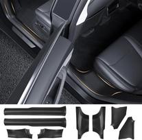 For Tesla Model Y Juniper 2025 2026 Front Rear Door Sill Guard Anti Scratch Dirt Resistant Threshold Strips Interior Accessories gray