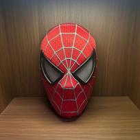 Žmogaus-voro gobtuvas su judančiomis akimis, elektrinė mirksinti kaukė, Superherojų ekspedicijos šalmas Toby spider red