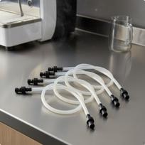Silicone Milk Tube Set Heat Resistant Frother Hose Kit Easy to Clean Replacement Tubing black