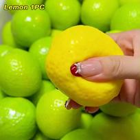 @@Handmade Crunchy Lemon Mango Stress Ball Squeeze Toy, Color-Changing Squishy Fidget Ball, Asmr Sensory Stress Relief Toy