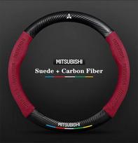 Skirta Mitsubishi Outlander Pajero Asx Colt Lancer EX Evolution X L200 Triton RALLIART Automobilio Suede Anglies Pluošto Vairo Dangtelis raudona