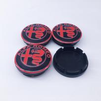 10 vnt. 56 mm Alfa Romeo 159 147 156 Giulietta GT Mito Brera Giulia Automobilio ratlankio stebulės logotipas Modifikacija Ratlankio stebulės dangtelio apdaila 10pcs 56mm black cap raudona
