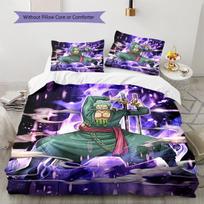 One Piece Roronoa Zoro Duvet Cover Soft Comfortable, Kids Bedding Gift, Size with Different Sizes -HE103 EU Single 135*200cm/53x79in 3pcs gray