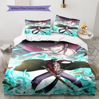 One Piece Roronoa Zoro Duvet Cover Soft Comfortable, Kids Bedding Gift, Size with Different Sizes -HE103 AU Single 140*210cm/55x83in 3pcs