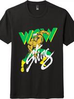 Unisex WCW Sting imtynių tematikos marškinėliai, Retro laisvalaikio trumpomis rankovėmis madingi marškinėliai S green