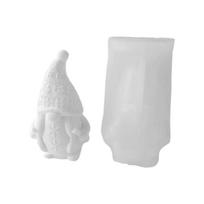 Easter Gnome Resin Mold 3D Face-less Ski Dwarf Candle Making Mold DIY Gnome Soap Crafts Easter Spring Party Supplies white
