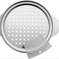 1PC Stainless Steel Thickened Large Hole Pasta Maker Cold Shrimp Cold Fish Leak Water Separator Vermicelli Leak Scoop Leak Pot sidabras