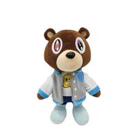Kawaii Kanye Dropout Bear Teddy Bear Plush Toys Kanye West Graduation Soft Stuffed Home Room Decor Birthday Gift brown