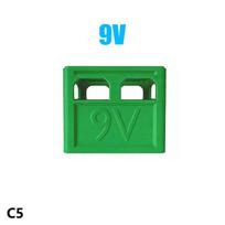 (YOUU06)AAA/AA/9V/CR2032/CR2026 Battery Storage Box Stackable Battery Organizer Decorate Battery Holder Office Storage Box green