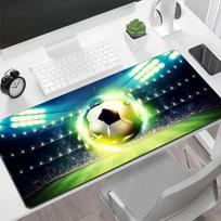 Football Large Mouse Pad Boys Table Mat Esports Club PC Decor Pads Gamer Computer Soccer Big Desk Mousepads for Home Bedrooam 800x300x2mm blue