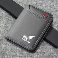 Motociklo odinė mini kortelių piniginė Nešiojama piniginė Automobilio emblemos piniginė Honda CB400 CB650 FCBF CBR25ORR CRF SH3O0 NC75O TO0 gray