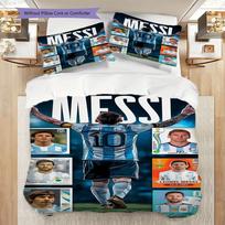 Lionel Messi Legend Game Three-piece set(1 * duvet cover + 2 * pillowcase, without core)Duvet cover and pillowcase Bedding set Soft and comfortable 140x200cm