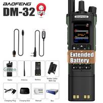 BAOFENG DM-32 DM32 prailginta baterija 10W DMR ham radijo stotelė GPS suderinamumas programavimas per USB C diržo klipas EURO