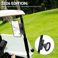 Magnetic Golf Cart Phone Holder Mount for MagSafe iPhone Android | Fits Yamaha EZGO Club Car Icon | Golfer Gift Accessory Gym kaip parodyta spalva