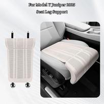 Seat Leg Support Extension For Tesla For Model Y Juniper 2025 Napa Leather Breathable Seat Cushion Memory Foam Seat Leg Cushion Artificial leather&Four Seasons gray