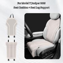 Seat Leg Support Extension For Tesla For Model Y Juniper 2025 Napa Leather Breathable Seat Cushion Memory Foam Seat Leg Cushion Artificial leather&Four Seasons