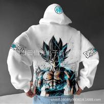 Dragon Ball Z Goku 3D Digital Print Hoodie Men Loose Fit Casual Sweatshirt 2XL gray