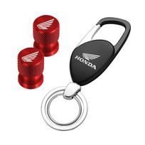 Aukštos kokybės motociklo raktų pakabukas ir ratų vožtuvų dangteliai Honda CRF CB CR XR CRM CBR 125 250 300 350 400 500 600 black