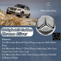 Priekinių grotelių žvaigždės emblemos logotipas Mercedes Benz B W245 C W204 C300 C250 GLK X204 GLK300 GLK350