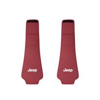 2 vnt. kokybiškos odinės automobilio sėdynės galvos atramos apdangalo aksesuarai, skirti Jeep Grand Cherokee Wrangler JK Gladiator Compass Renegade Recon brown