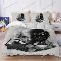 Art Albert E-Einstein-Math Duvet Cover Set Home Style Bedding Soft Laundry Cotton Bed Four Seasons Student Dormitory741 EU Single 135*200cm/53x79in 3pcs gray