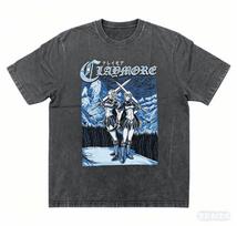 Claymore Teresa Clare Norihiro Yagi Anime Manga Dark Fantasy Graphic Print Vintage Aesthetic Streetwear Unisex Washed Cotton S black