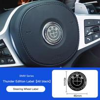 1PC Car Steering Wheel Logo Emblem Aluminum Sticker For BMW M3 M4 M5 G42 G30 G20 E39 E36 E87 E53 F44 F07 F34 G15 G16 G23 G22 F30 gray