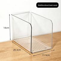 Transparent Acrylic Bookshelf, Desk Storage Rack, Book Stand, Desktop Book Holder, File Book Holder, Book Storage Box, Storage Gadget Shelf white