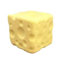 6 cm Sūrio Suspaudžiamas Kubas Super Minkštas Realistiškas Sūrio Squishy Žaislas Rankai Atsipalaiduoti Nerimo Malšinimas Lėtai Atšokantis Fidget Žaislas